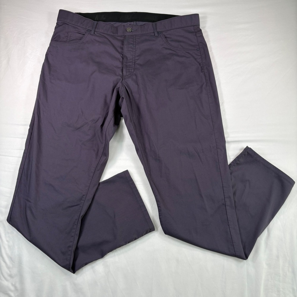 Nike Golf Pants Mens 36x32 Dri-FIT Chino Dark Gray Athletic Performance Trousers
